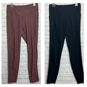 TWO Pairs of Old Navy High Rise Go Dry Powersoft Leggings